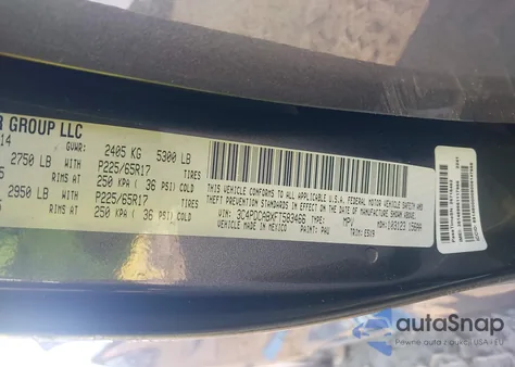 2015 Dodge Journey American Value Pkg from USA, damaged, VIN 3C4PDCABXFT583466